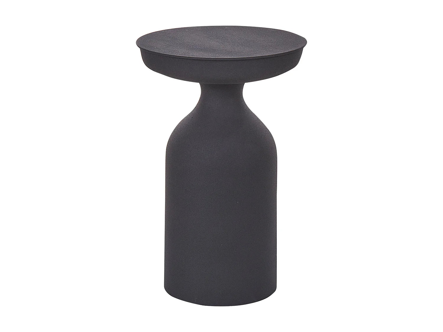 Bout de canapé rond en métal noir mat – TARO