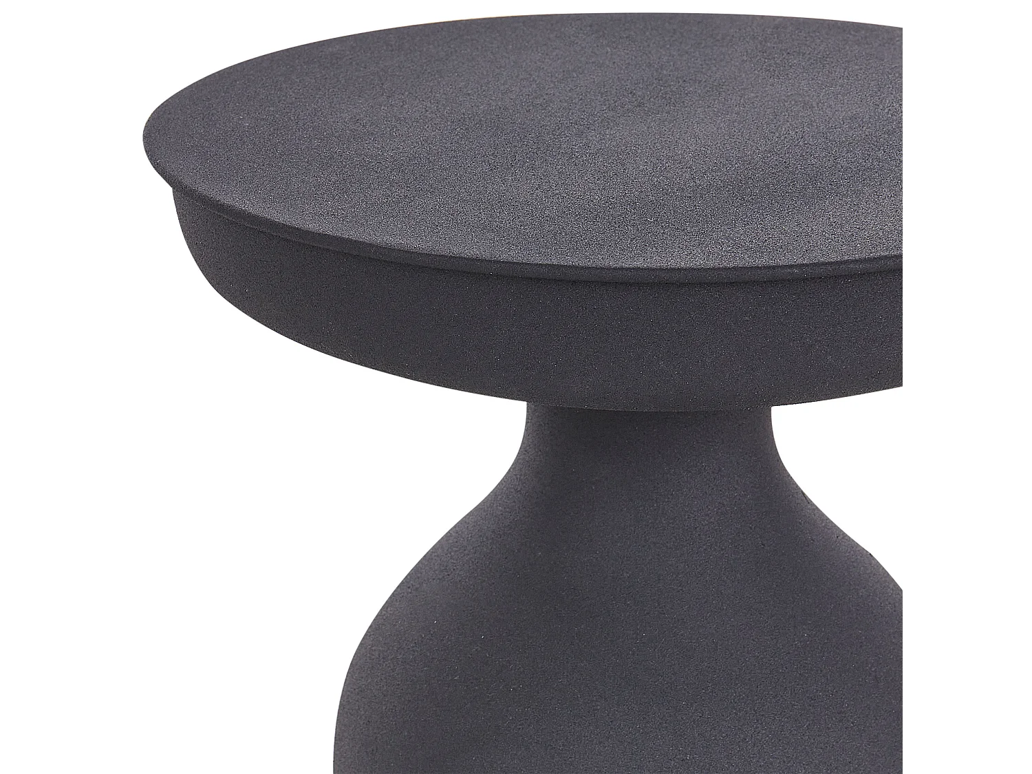 Bout de canapé rond en métal noir mat – TARO