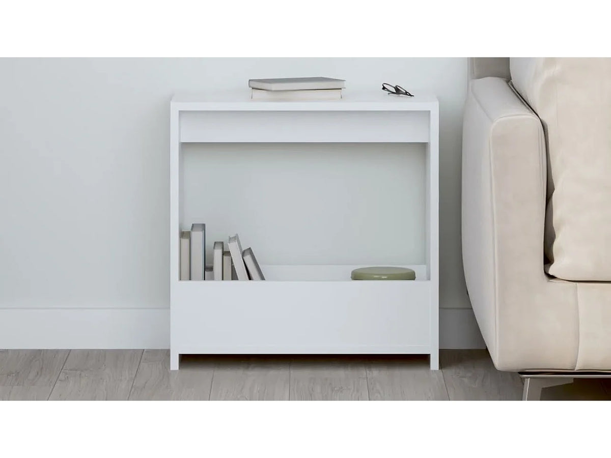 Bout de canapé blanc compact en bois – NIVEO