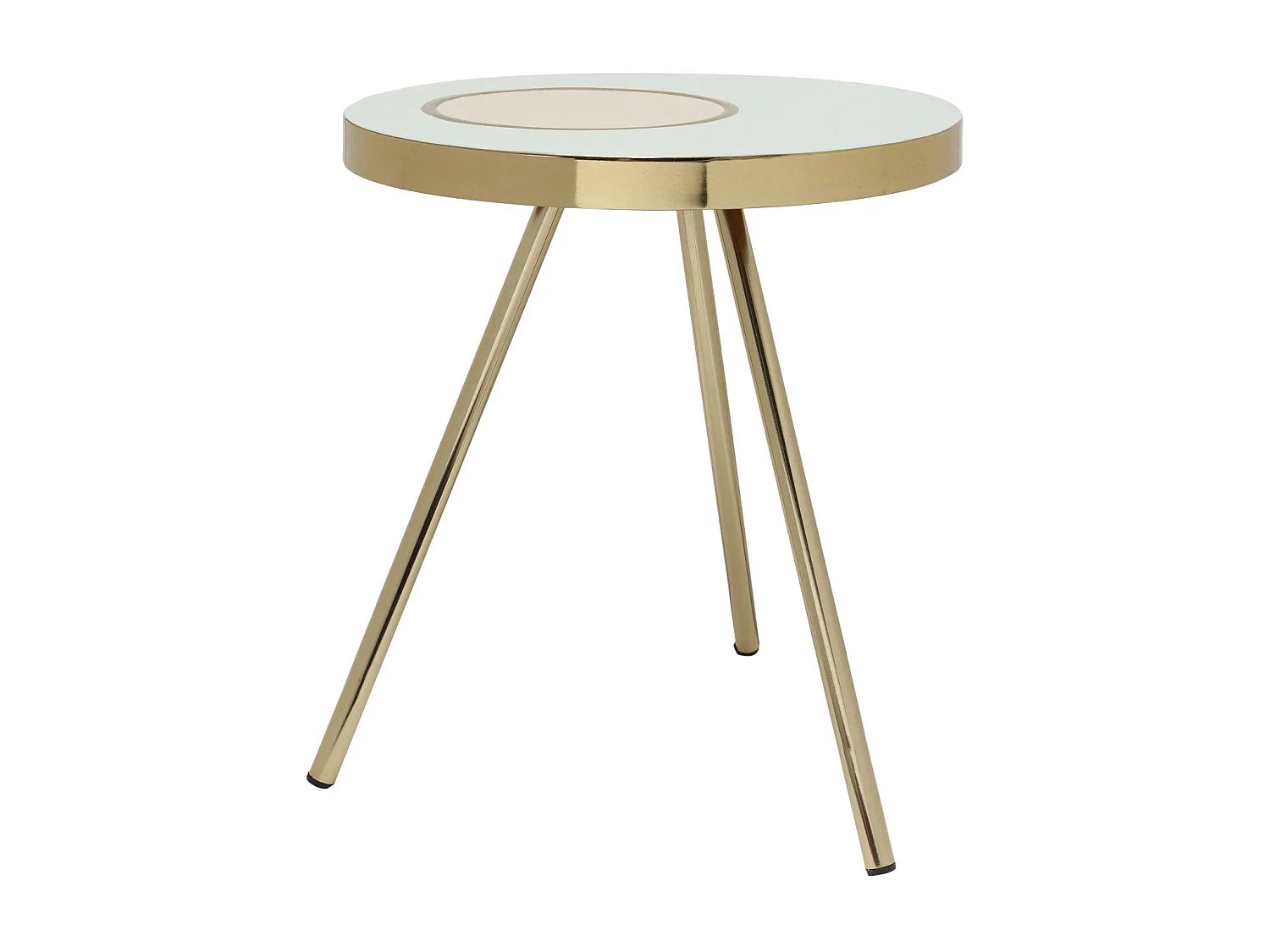 Bout de canapé en métal doré design – SOLÈNE