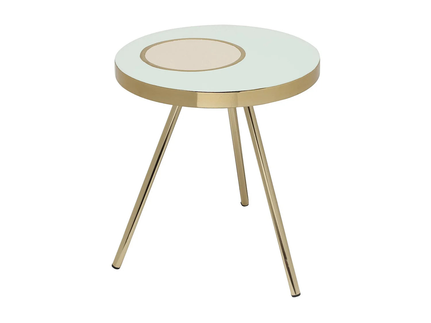 Bout de canapé en métal doré design – SOLÈNE
