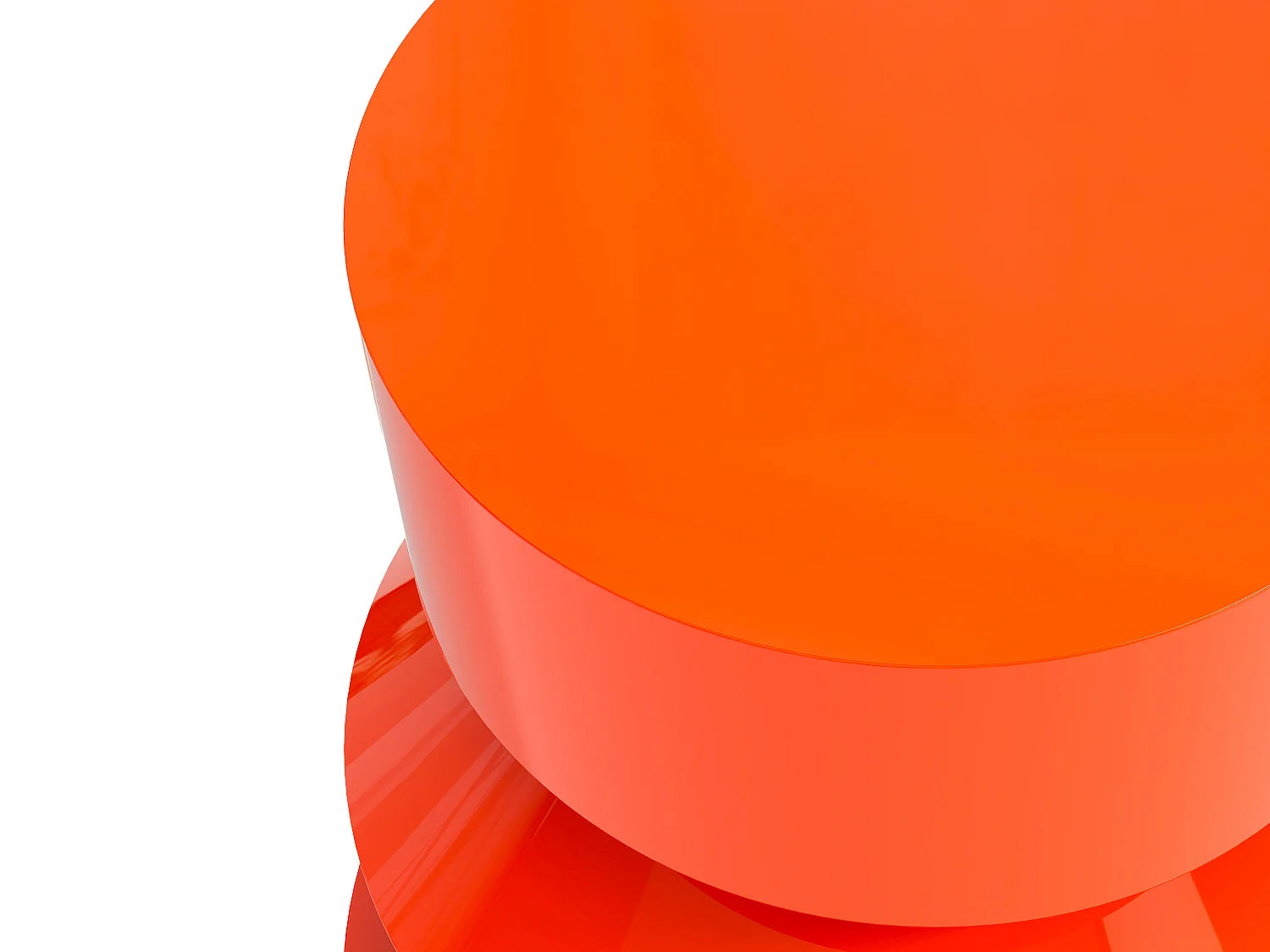 Bout de canapé laqué orange brillant – CLEMÉN