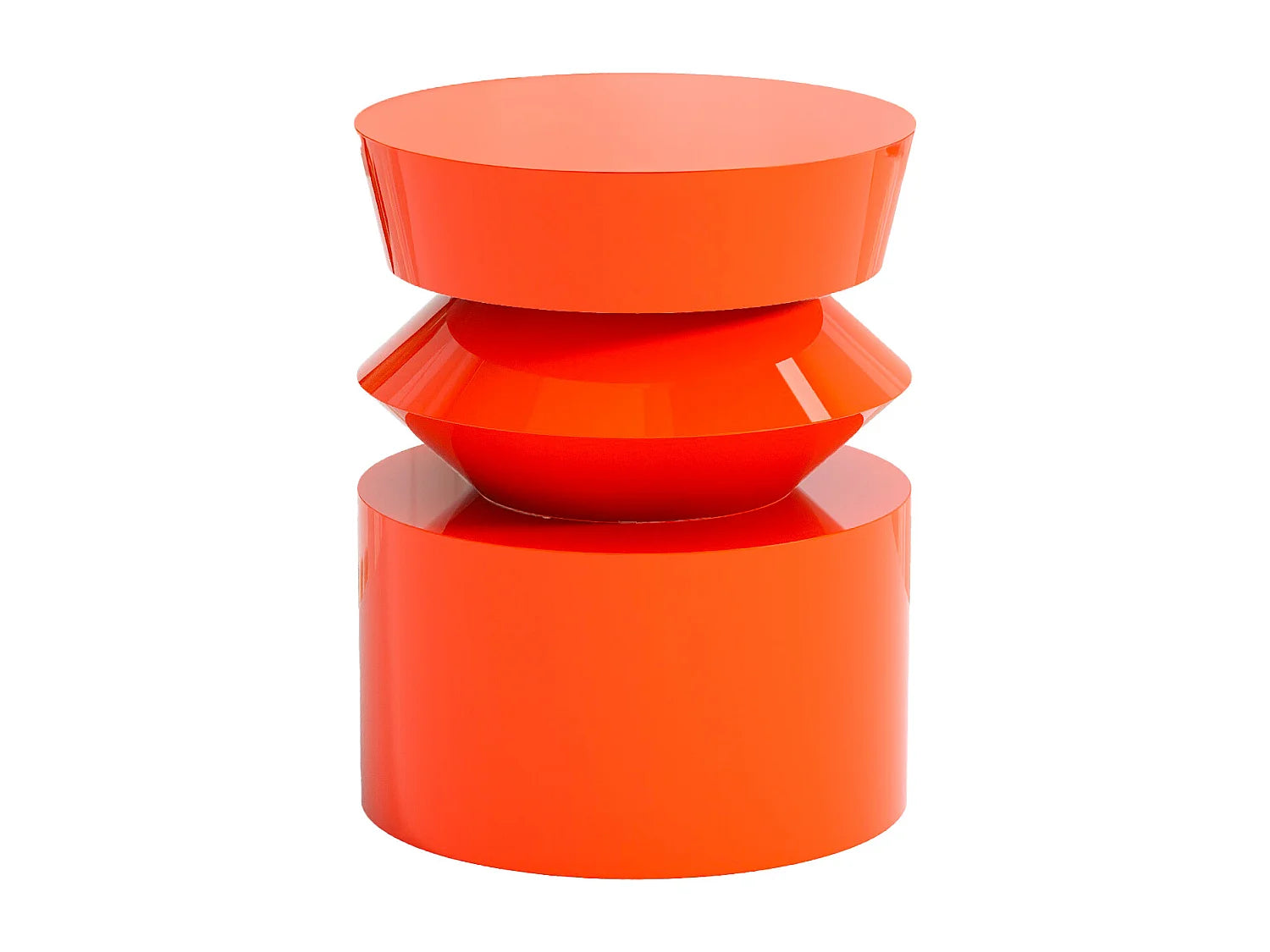 Bout de canapé laqué orange brillant – CLEMÉN