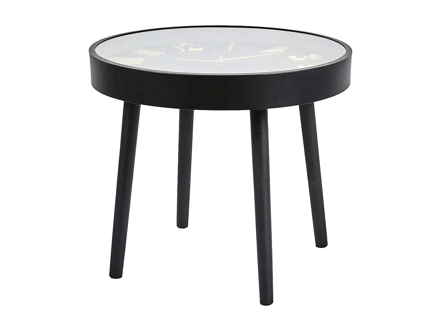 Bout de canapé horloge silencieuse marron et noir – TEMPO