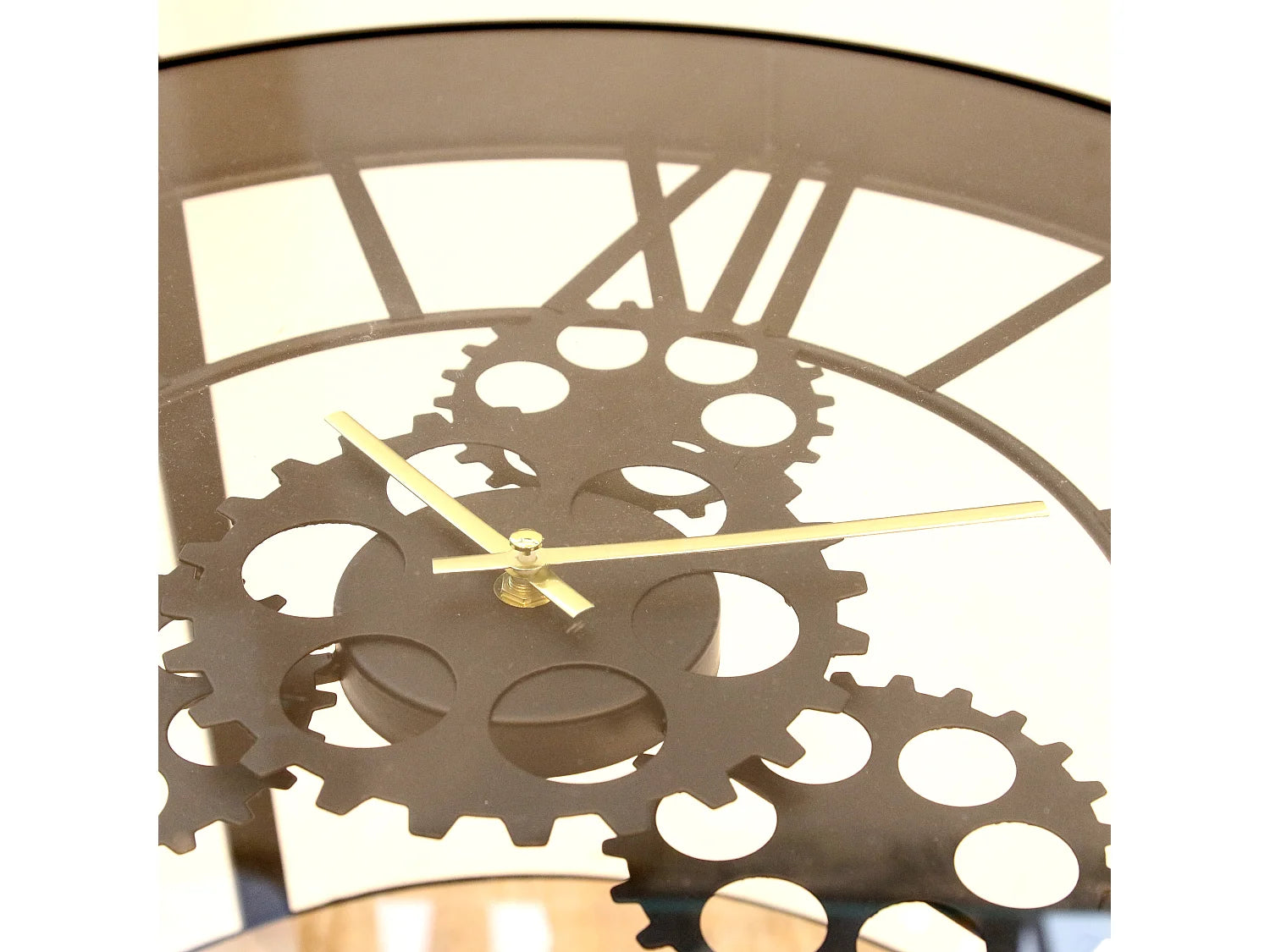 Bout de canapé original noir plateau horloge – TEMPORA