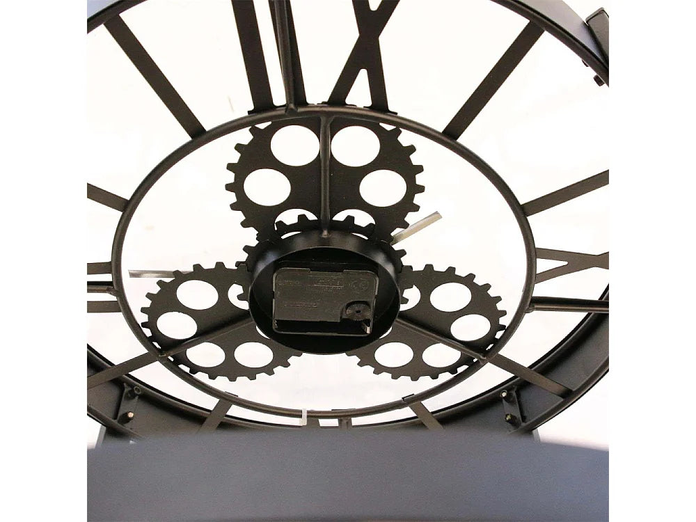 Bout de canapé original noir plateau horloge – TEMPORA