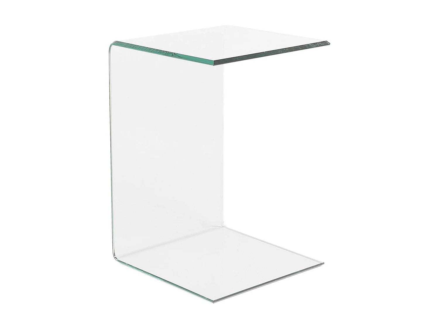 Bout de canapé en verre transparent contemporain – CLARO