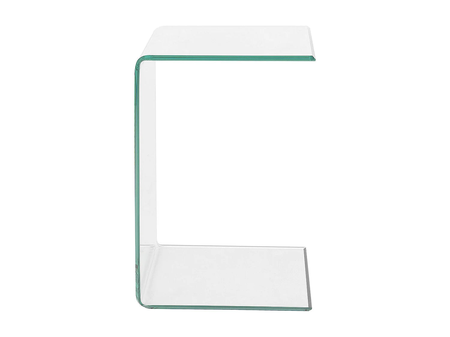 Bout de canapé en verre transparent contemporain – CLARO