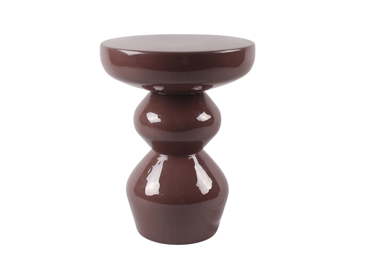 Bout de canapé en métal marron brillant – TERRIS