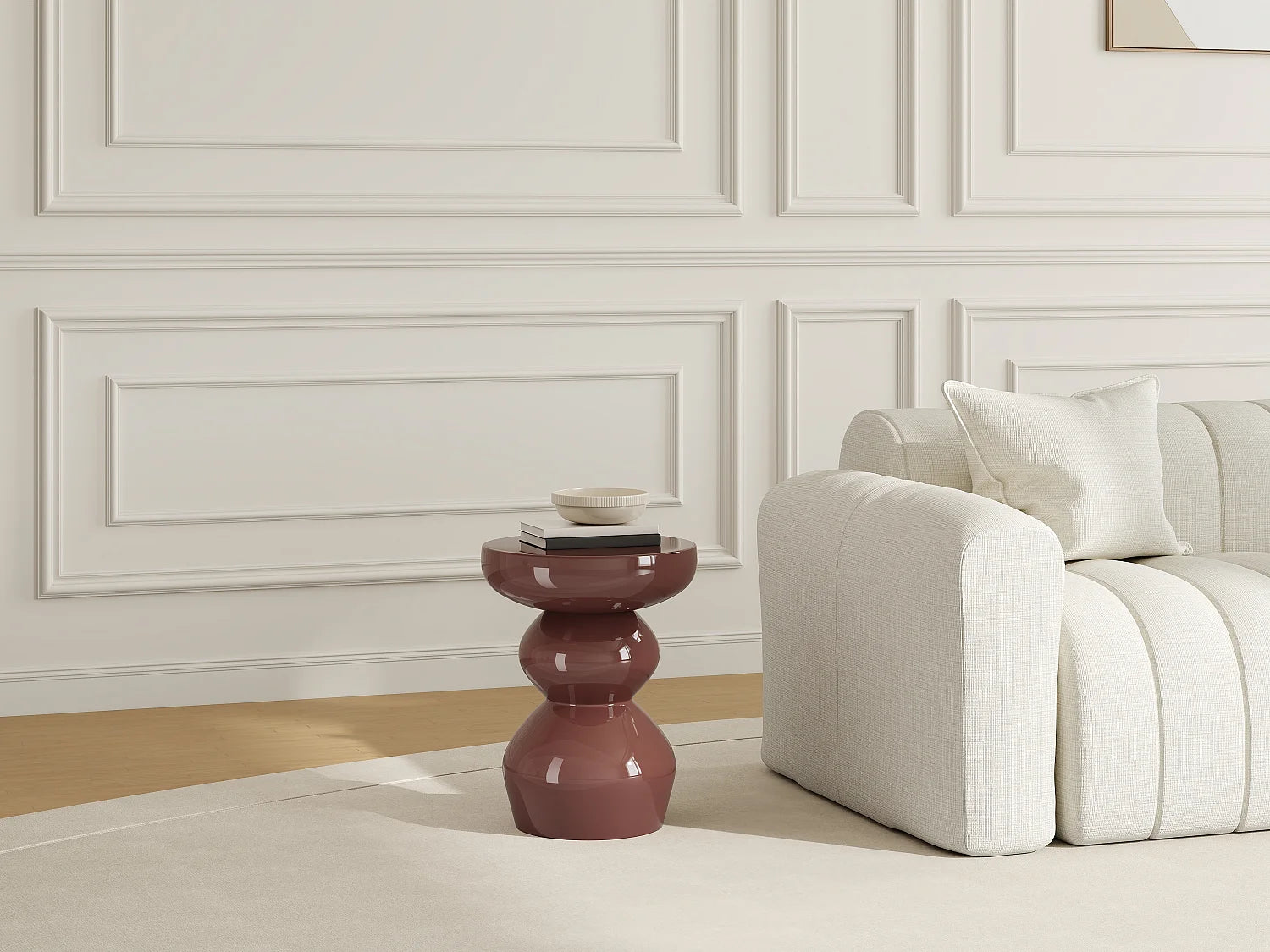 Bout de canapé en métal marron brillant – TERRIS