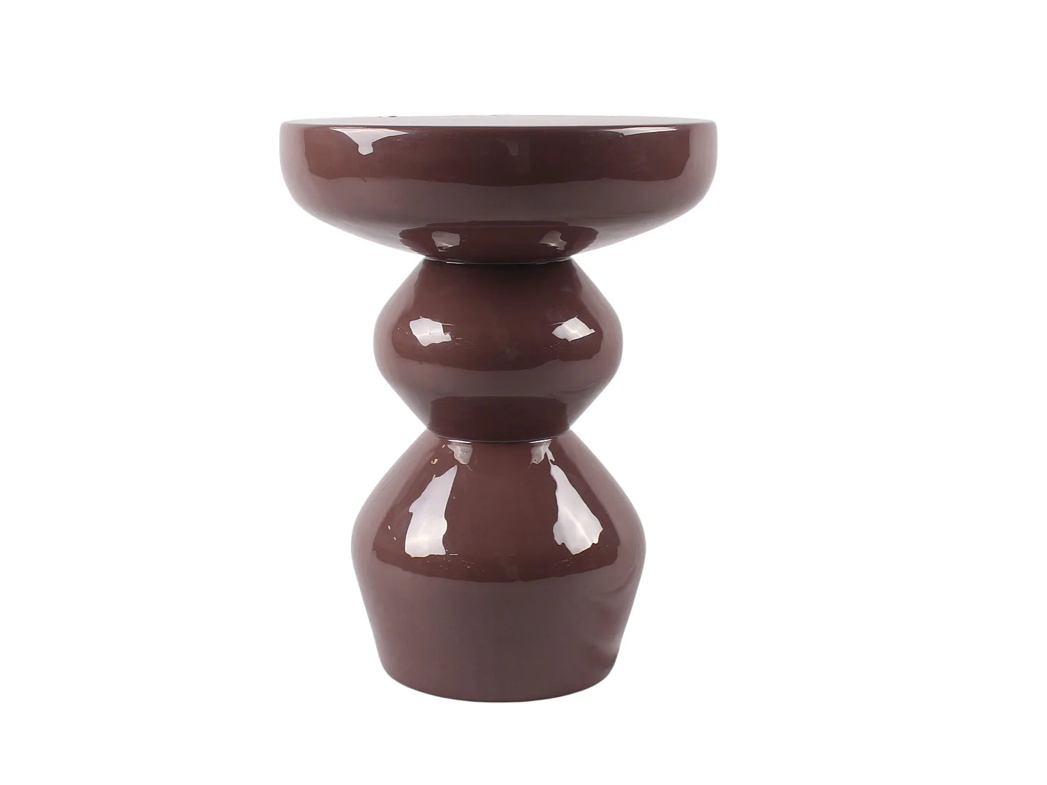 Bout de canapé en métal marron brillant – TERRIS