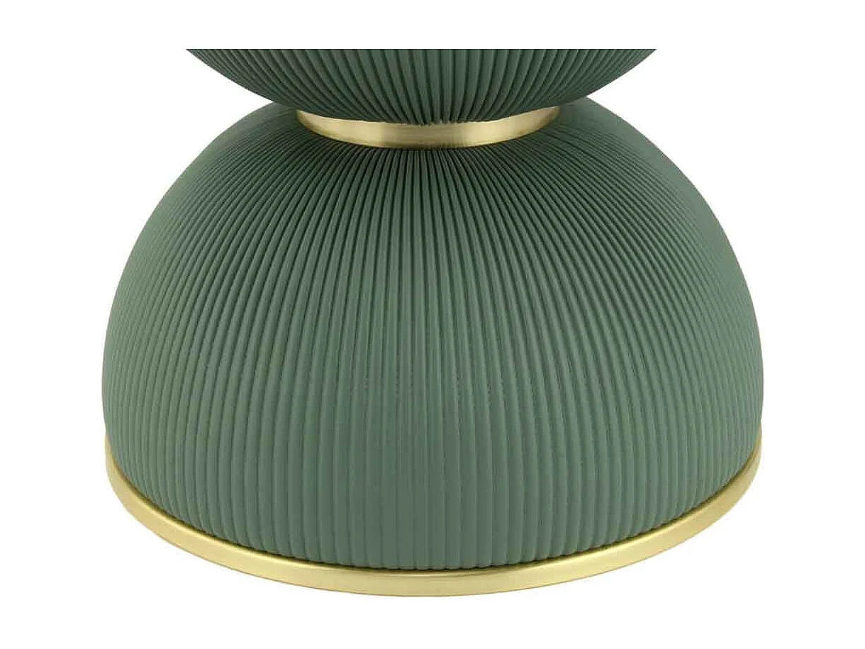 Bout de canapé rond design vert et or – JADIS