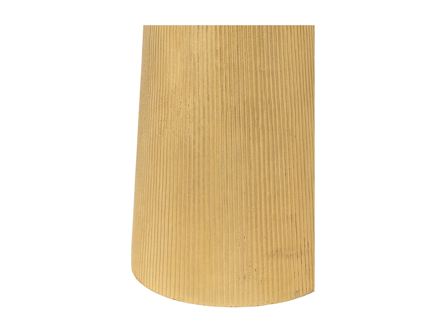 Bout de canapé rond design en aluminium doré – LUMINA