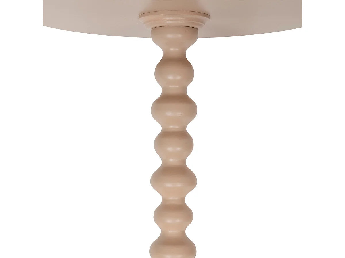 Bout de canapé rond en bois beige noisette – NOISETTE