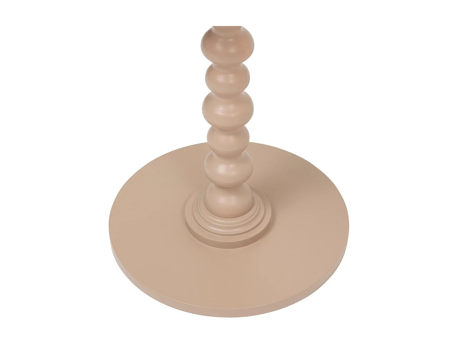 Bout de canapé rond en bois beige noisette – NOISETTE