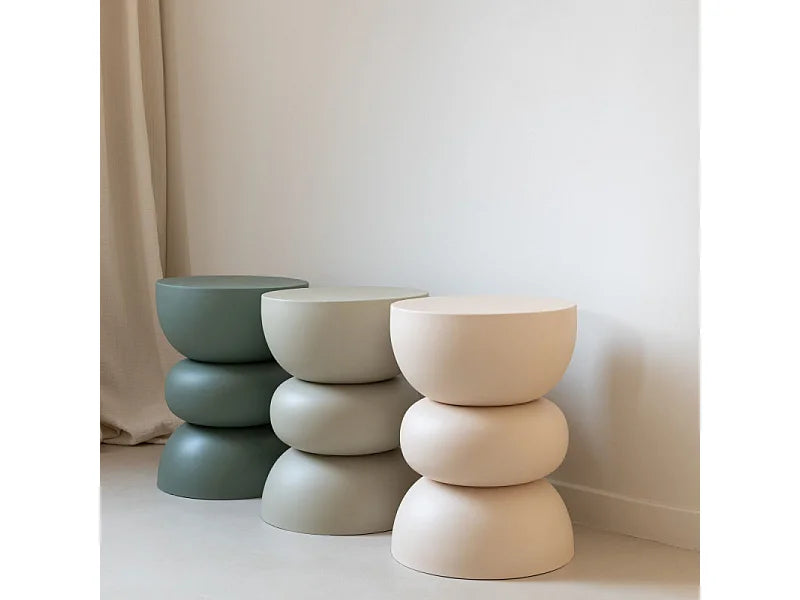 Bout de canapé design en métal ivoire – SELVA