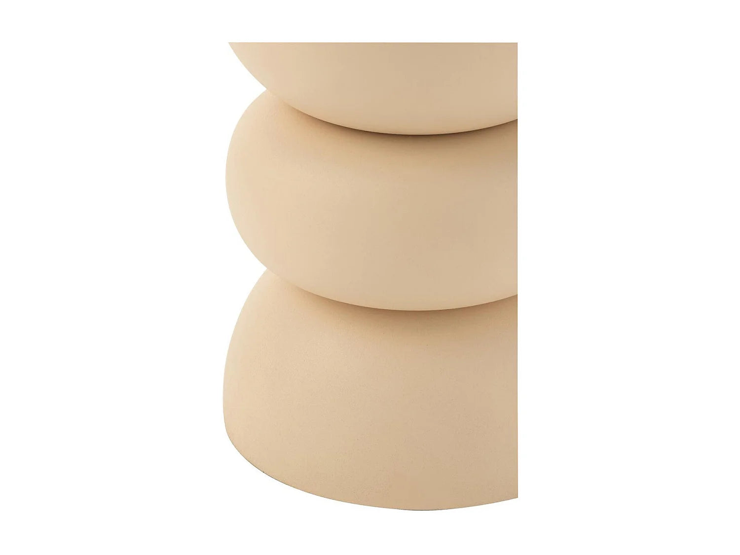 Bout de canapé en métal beige design – SABLINE
