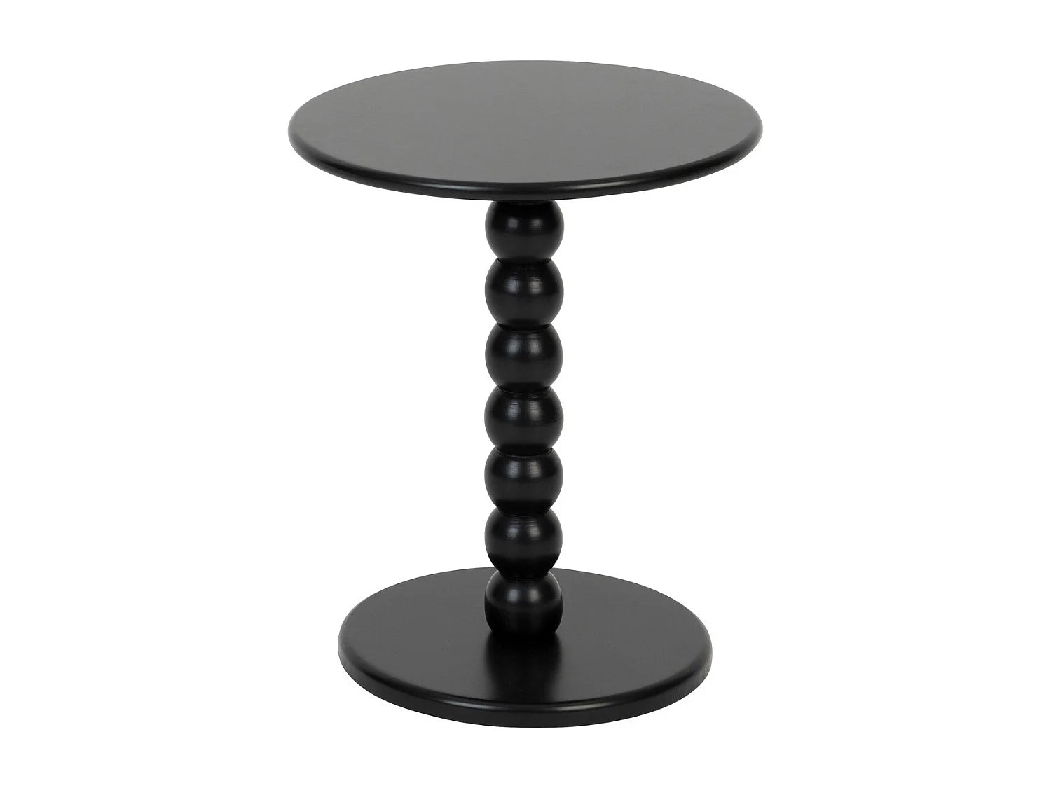 Bout de canapé rond en bois noir – NOXY