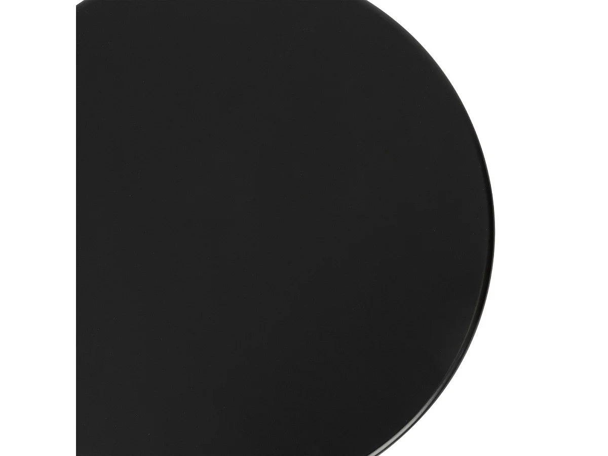 Bout de canapé rond en bois noir – NOXY