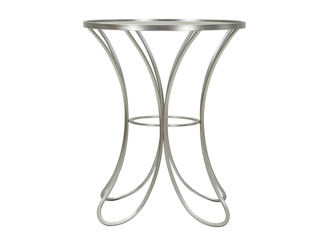 Bout de canapé haut métal plateau verre fumé – VESPA