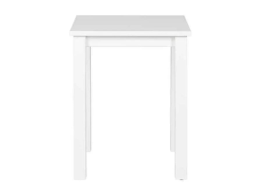 Bout de canapé carré en bois massif blanc laqué – GARNO