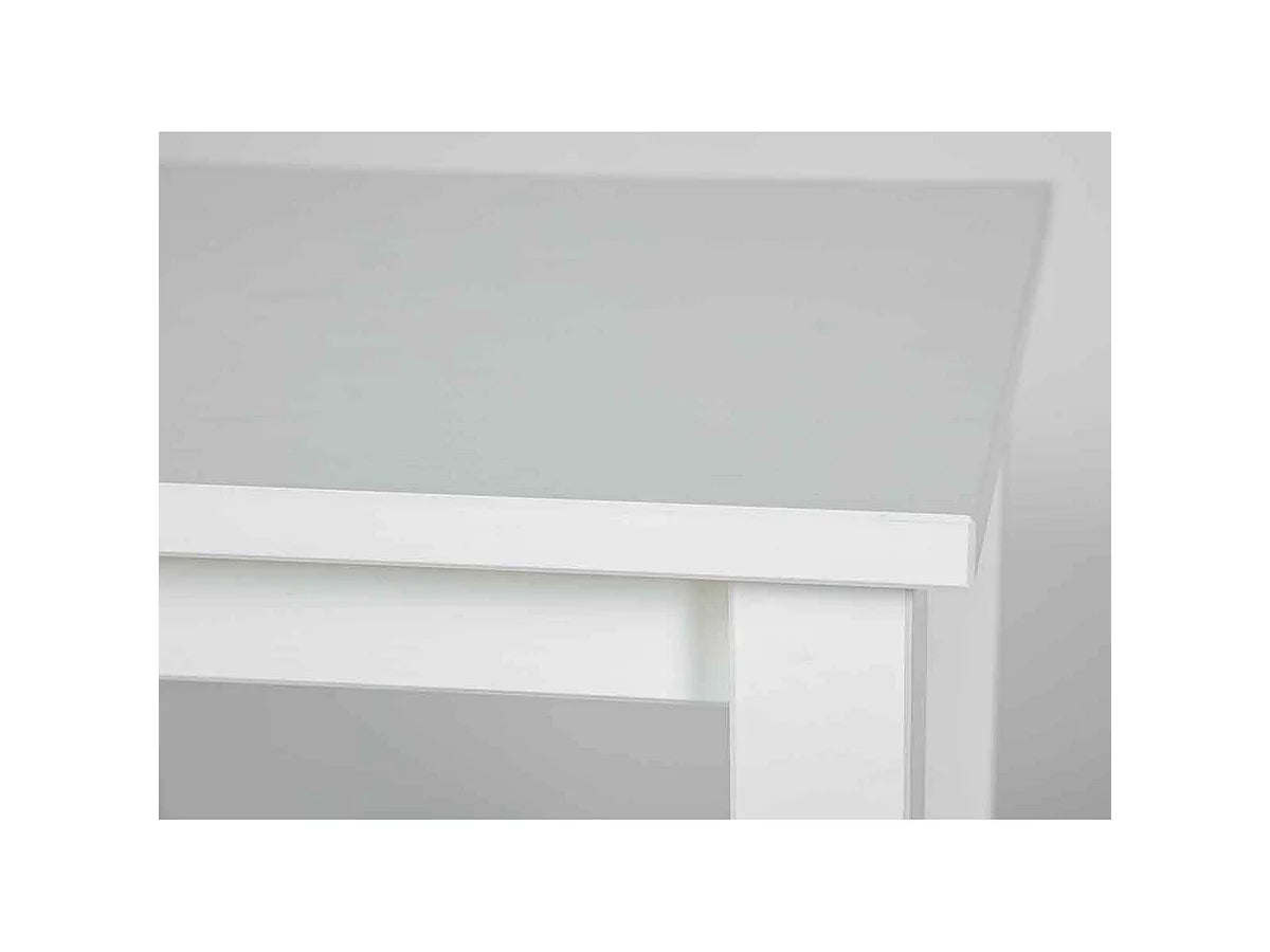 Bout de canapé carré en bois massif blanc laqué – GARNO