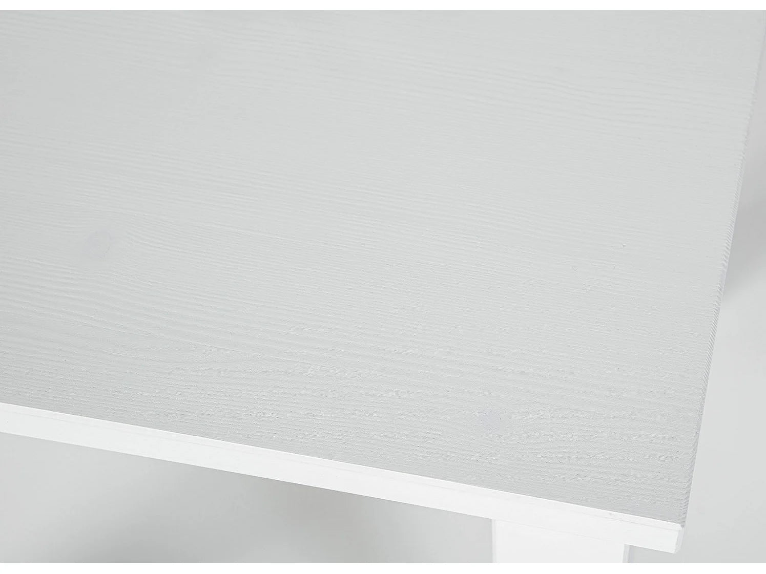 Bout de canapé carré en bois massif blanc laqué – GARNO
