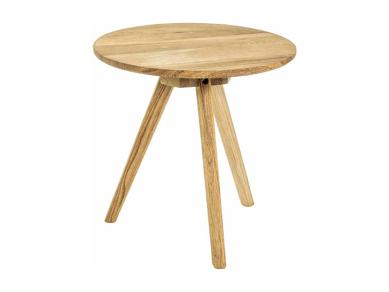Bout de canapé rond en bois massif naturel – CUNARA
