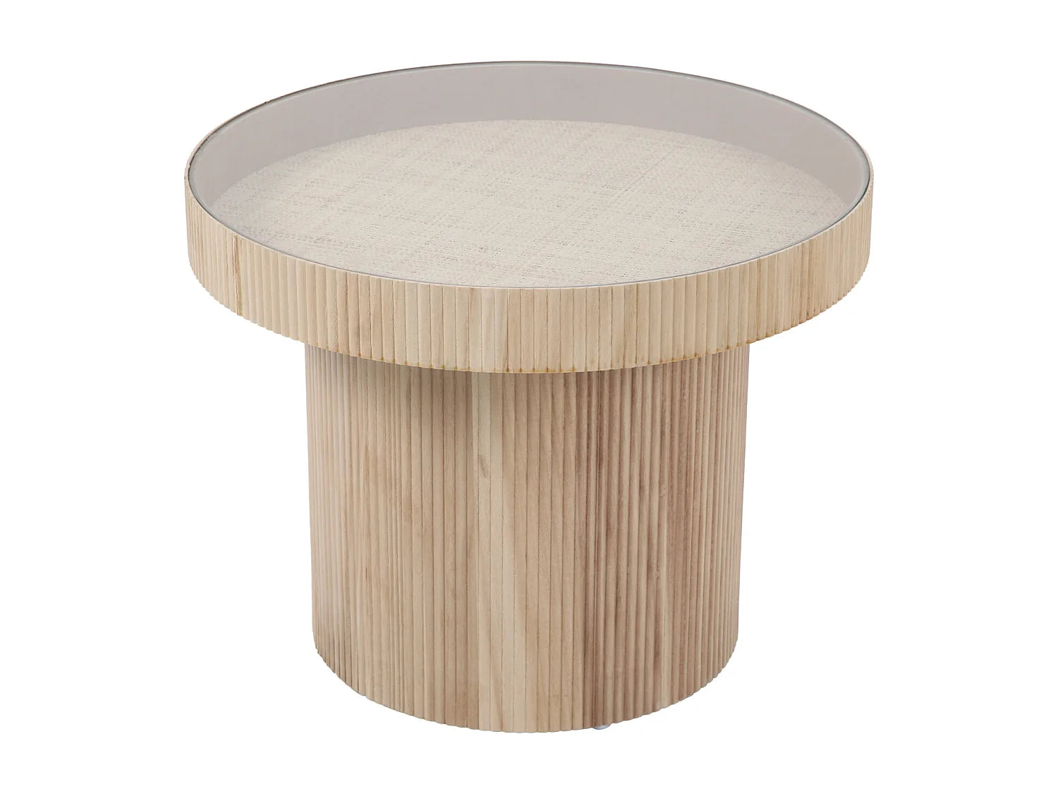 Bout de canapé rond en verre trempé original – VIRELLA