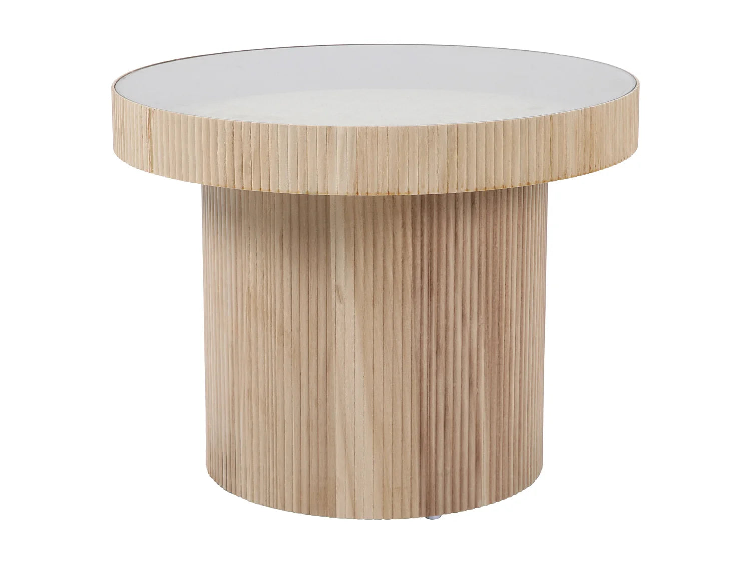 Bout de canapé rond en verre trempé original – VIRELLA