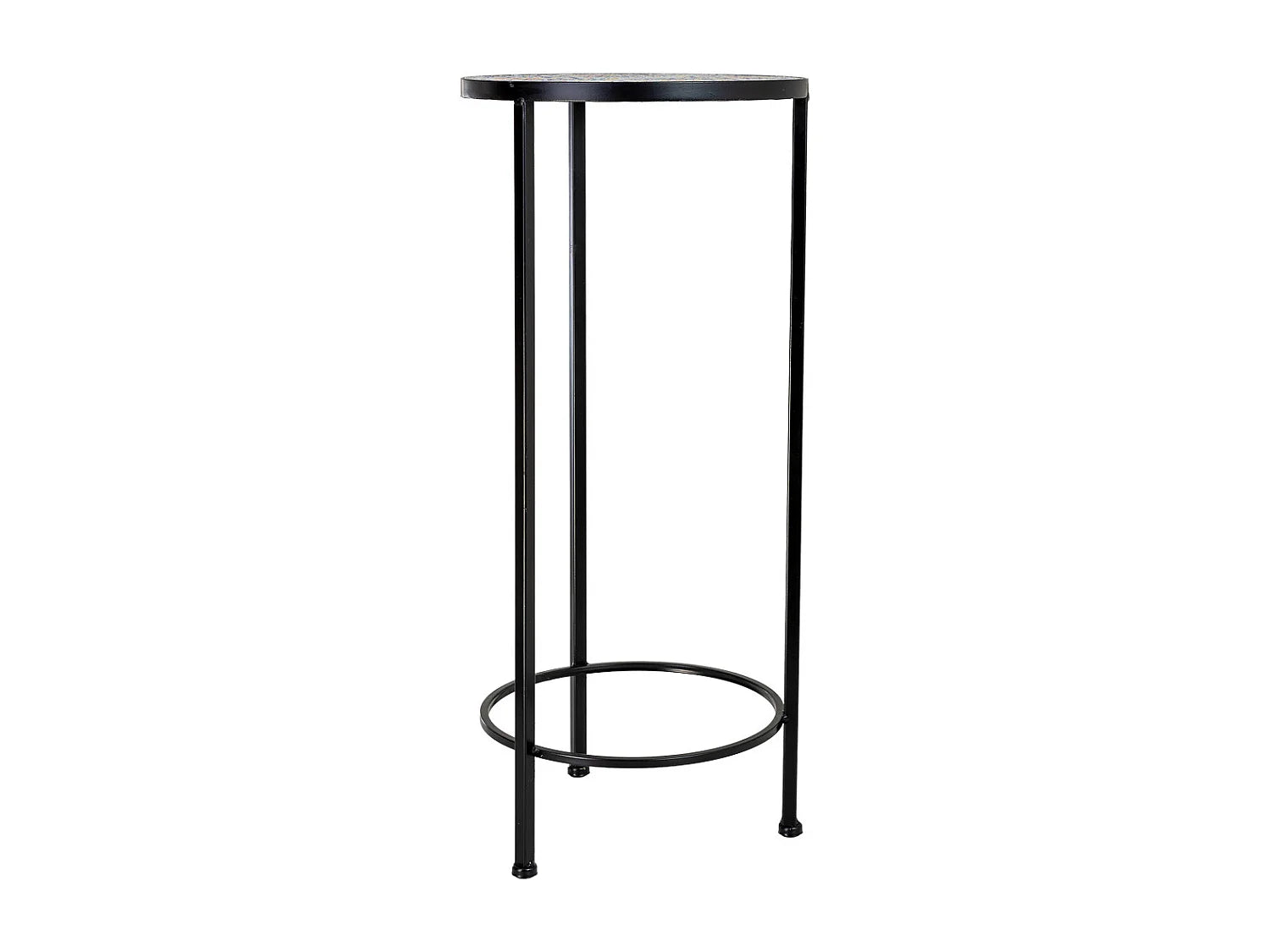 Bout de canapé lot de 3 métal mosaïque orange – ANDALUZ