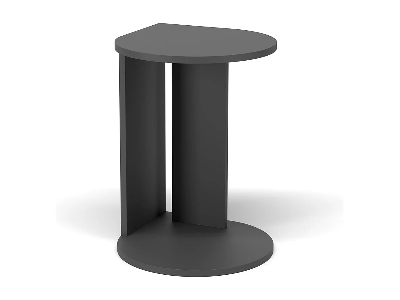 Bout de canapé guéridon en bois gris graphite – TREBOL