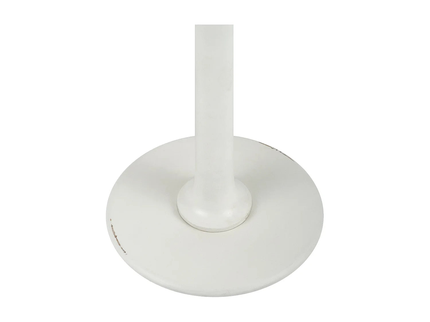 Bout de canapé rond en bois blanc antique – CAMPAGNE