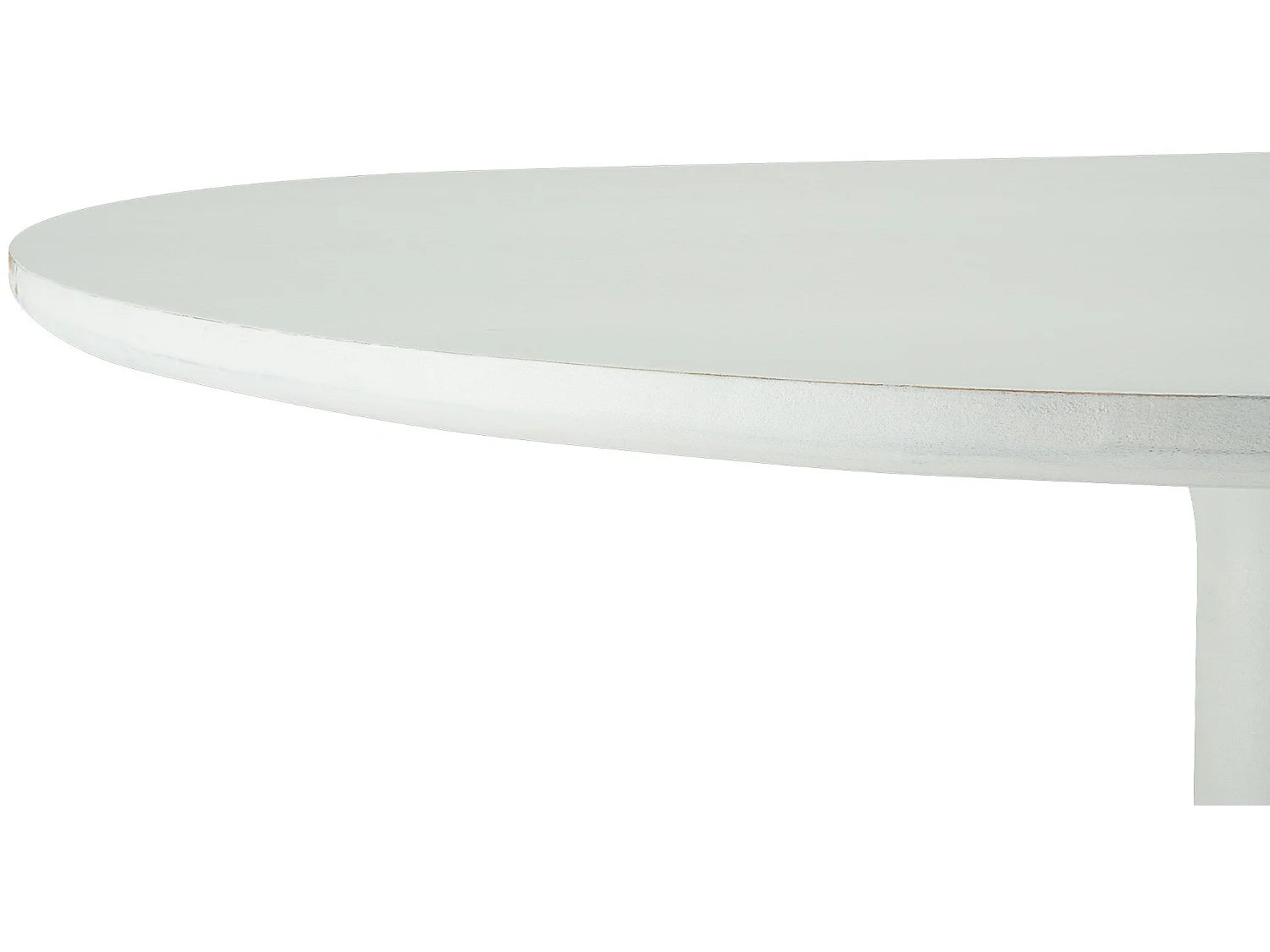 Bout de canapé rond en bois blanc antique – CAMPAGNE