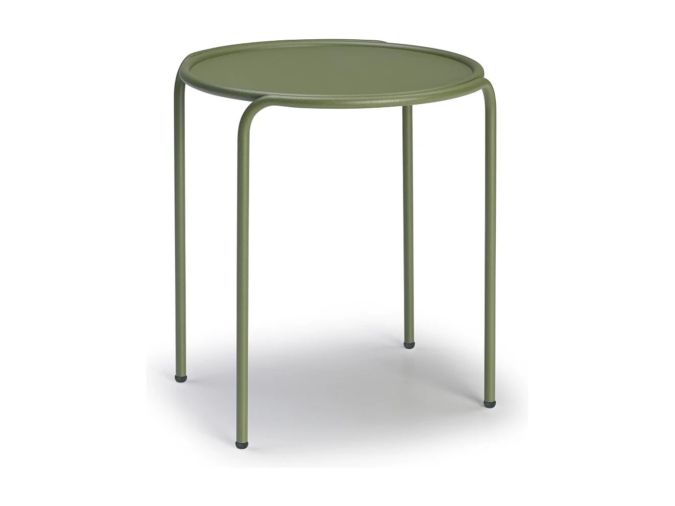 Bout de canapé rond métal vert intérieur extérieur – PRADO