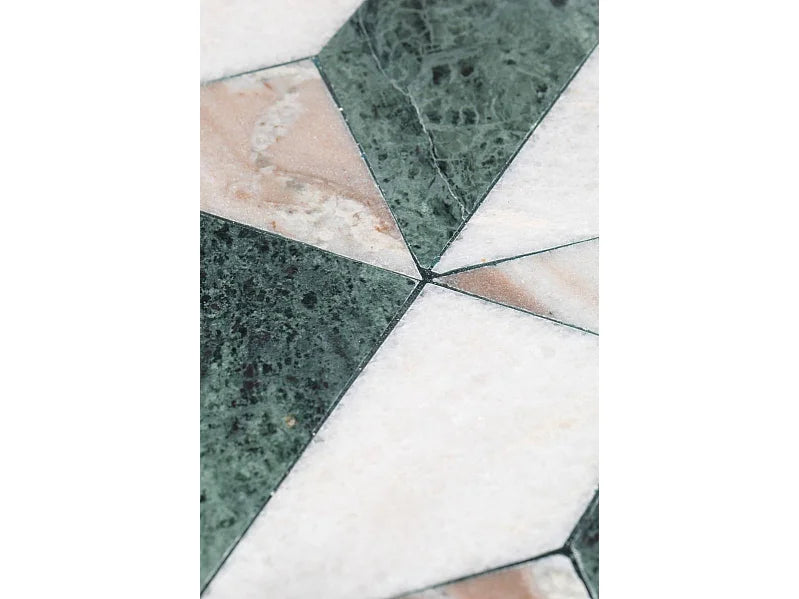 Bout de canapé design marbre et cuivre – LUMIO