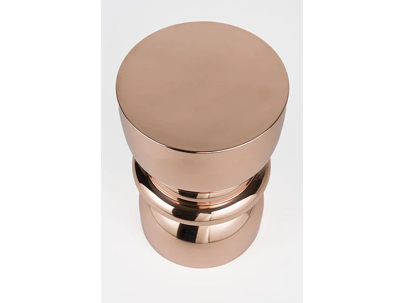 Bout de canapé rond en métal effet miroir cuivre – KILEA