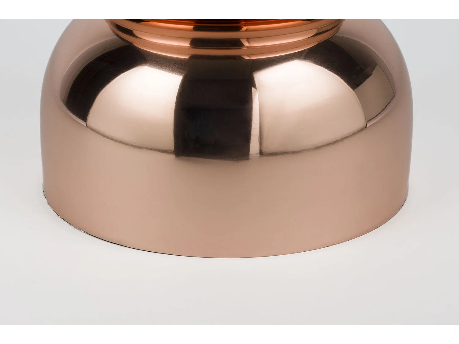 Bout de canapé rond en métal effet miroir cuivre – KILEA