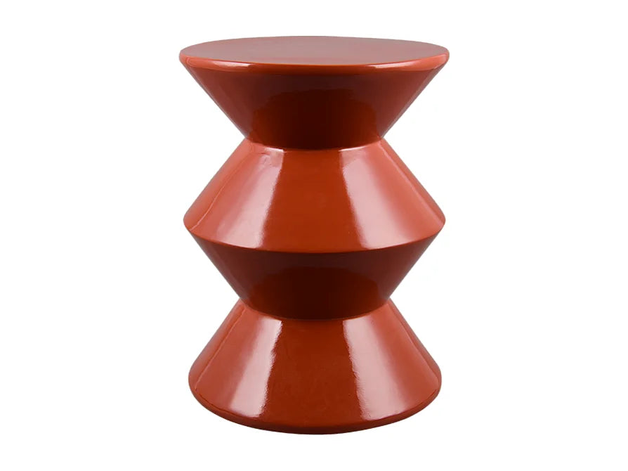 Bout de canapé totem en céramique orange – GAYA