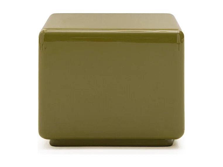 Bout de canapé carré laqué vert olive – OLIVO