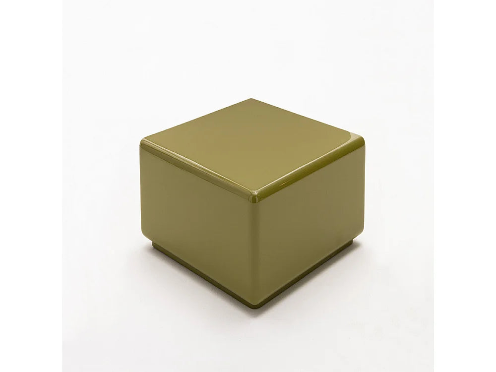 Bout de canapé carré laqué vert olive – OLIVO