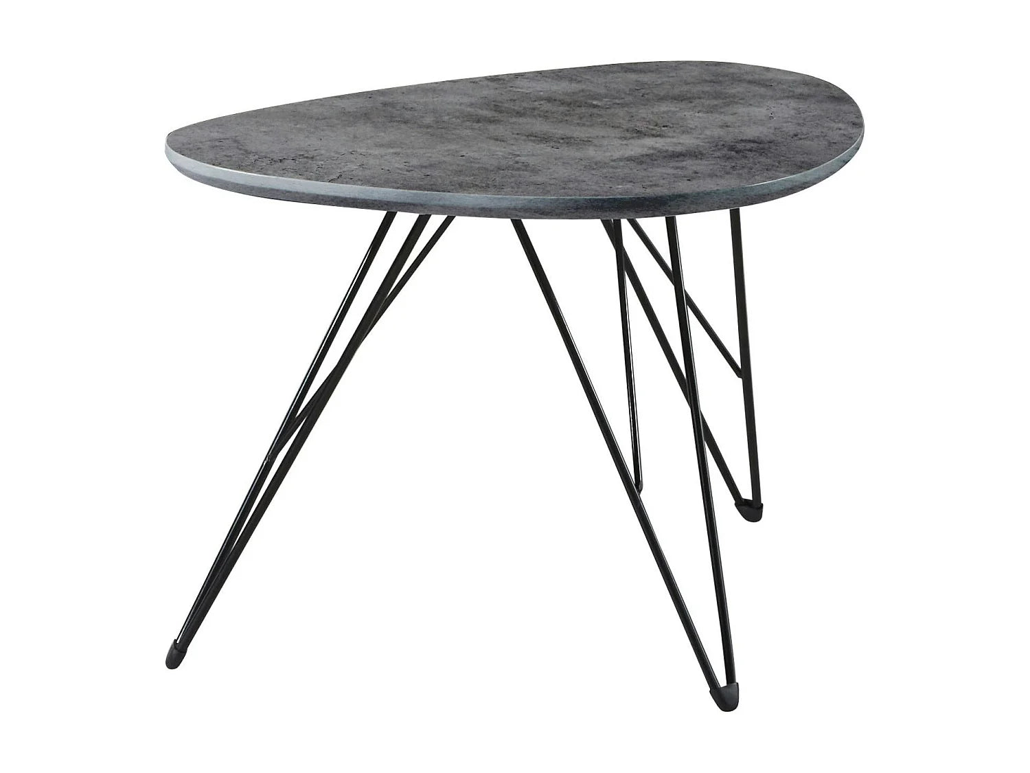 Bout de canapé rectangulaire effet béton gris – BRUTO