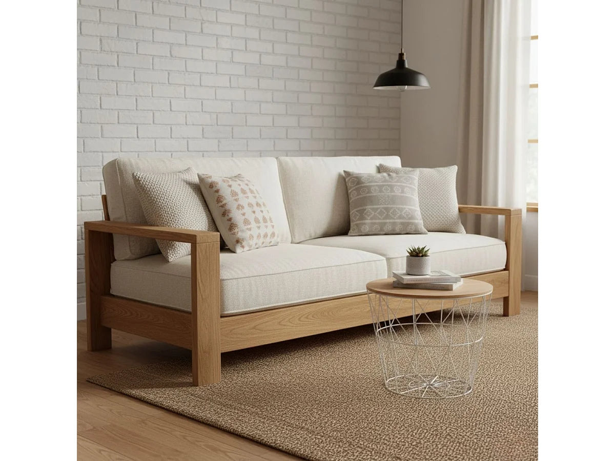 Bout de canapé design rond blanc – KUMI