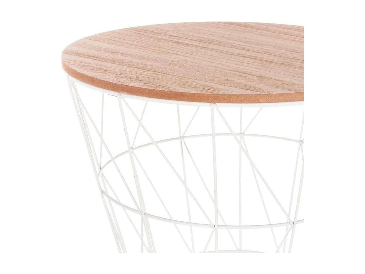 Bout de canapé design rond blanc – KUMI