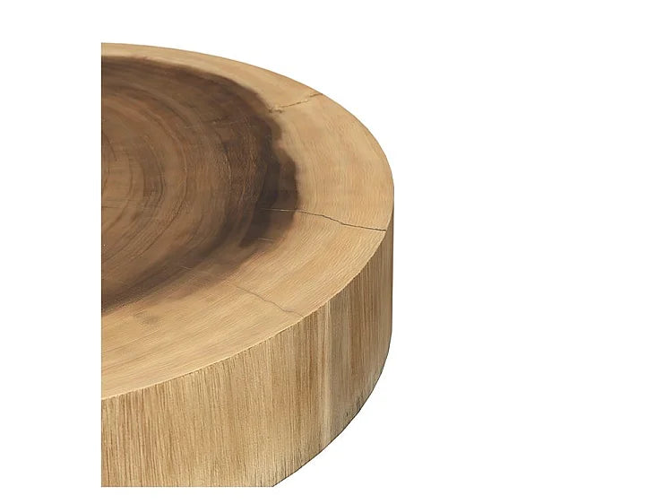 Bout de canapé rond en bois de suar massif – JANAH