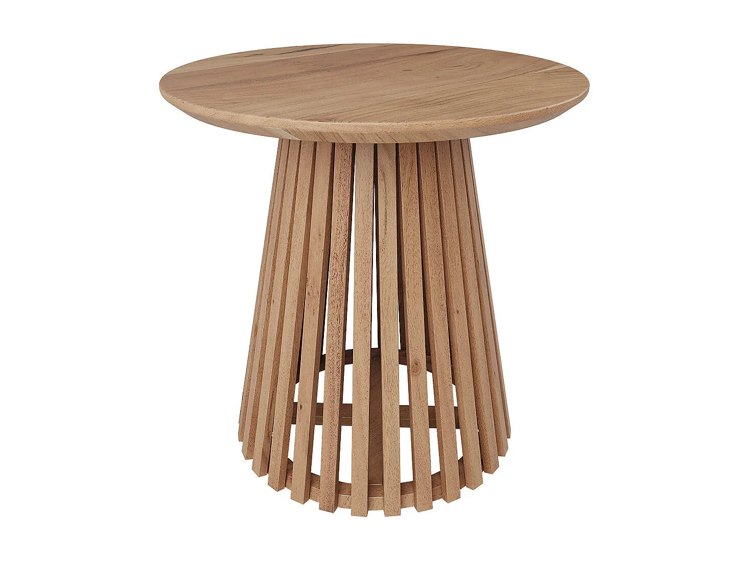 Bout de canapé rond en bois d'acacia clair – SYLVA