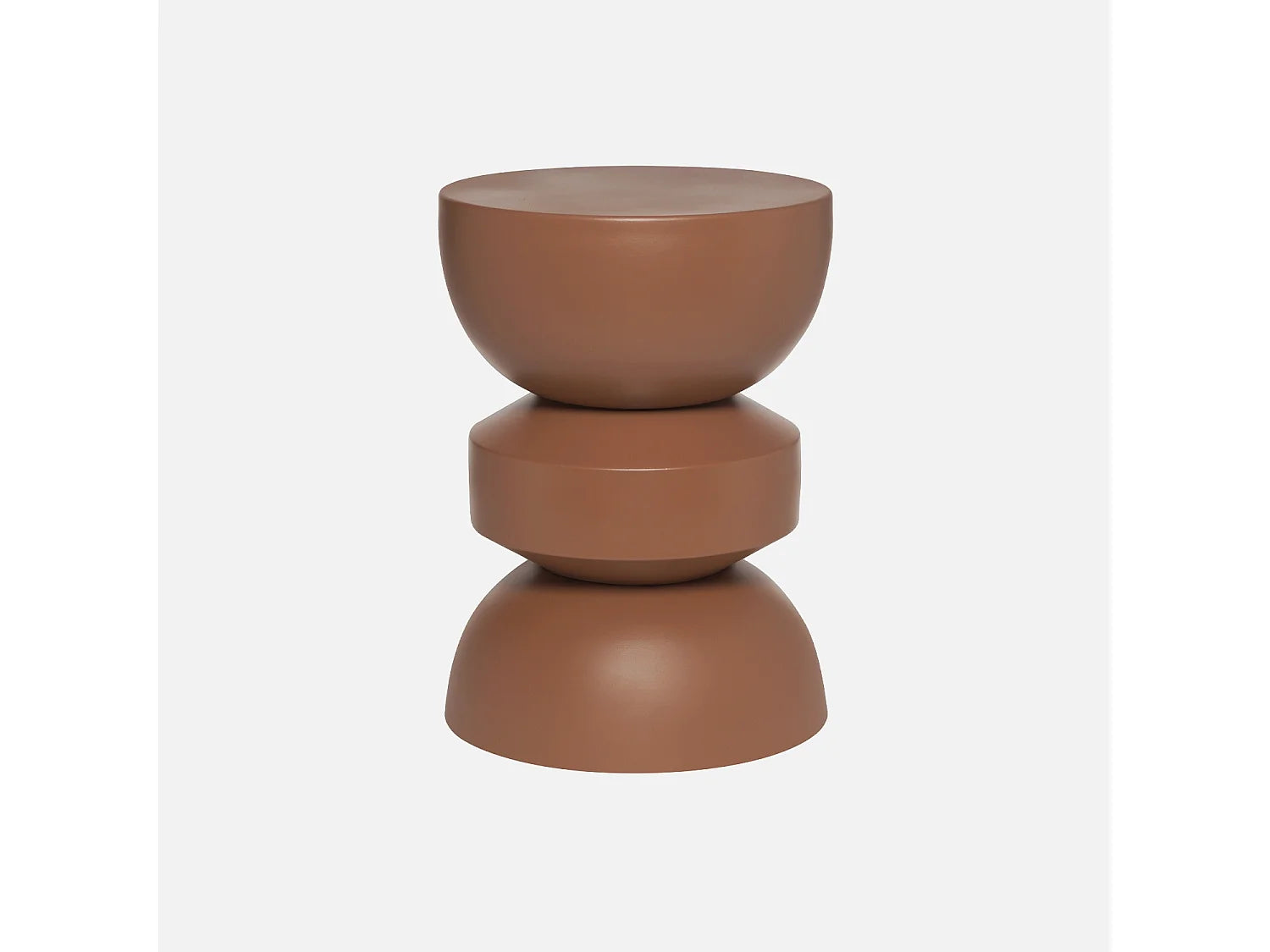 Bout de canapé rond métal terracotta – ARGILIA