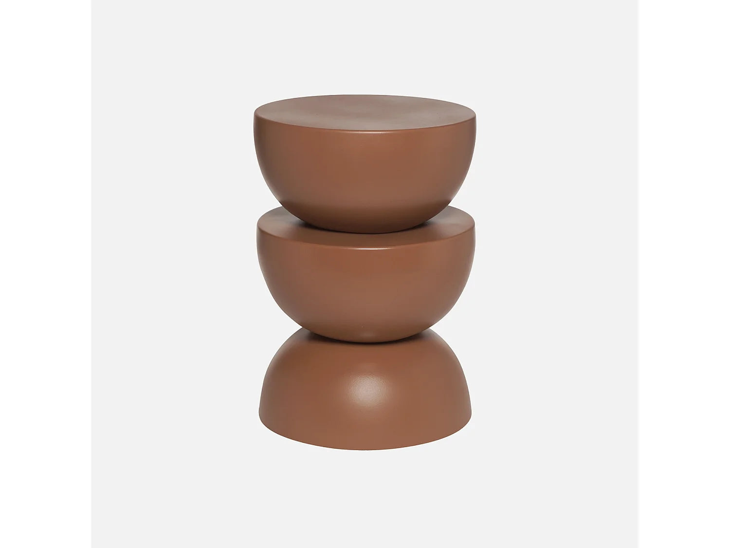 Bout de canapé géométrique métal terracotta – SIENNA