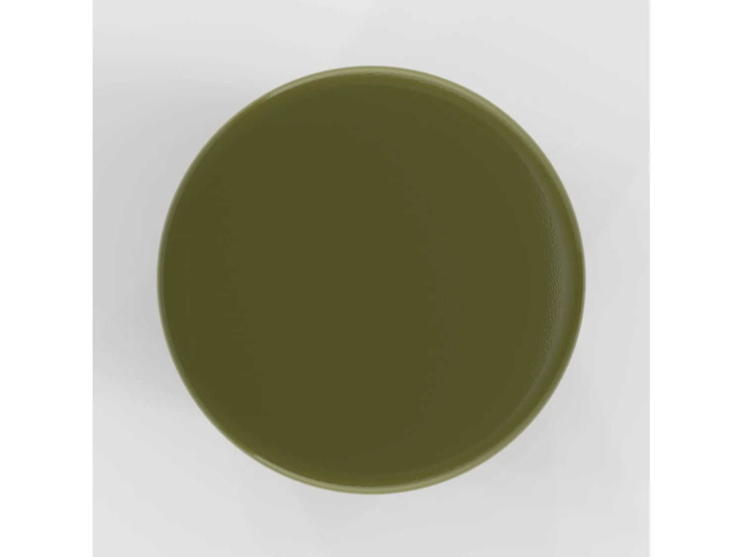 Bout de canapé rond métal vert kaki – OLIVANTE