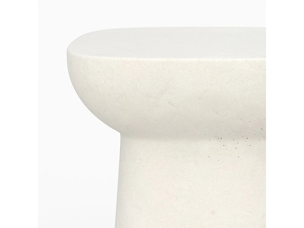 Bout de canapé carré effet béton blanc – SAMOA